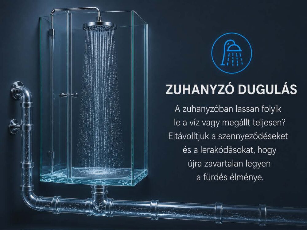 Zuhanyzó duguláselhárítás — Szabó Duguláselhárítás